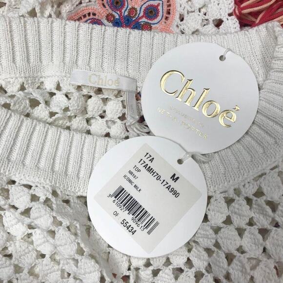 New Chloe Embroidered Crochet Poncho Swingy Fringe $1795 Size M - Picture 5 of 11